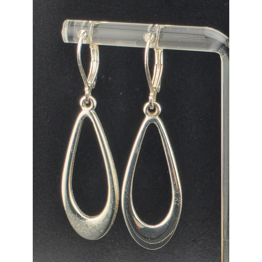 Joan Rivers White Gold-Plate Open Hoop 2" Chandelier Dangle Earrings